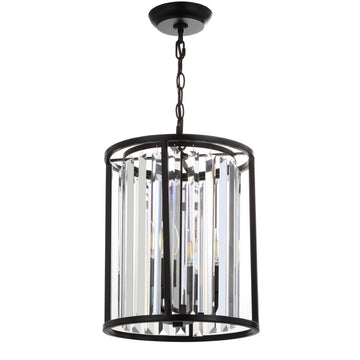 Bevin 12" Metal/Crystal LED Pendant - JONATHAN Y